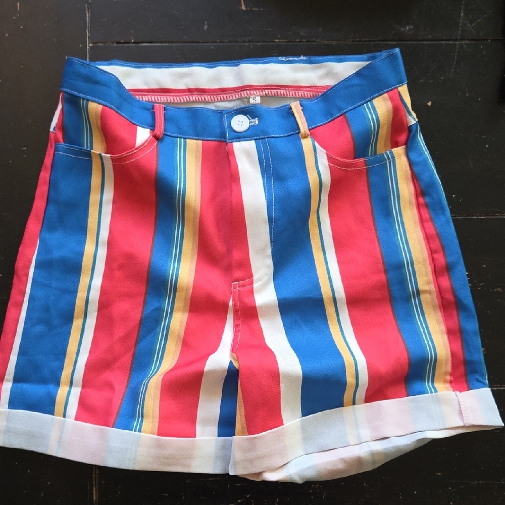 Colorful Striped Women's Shorts